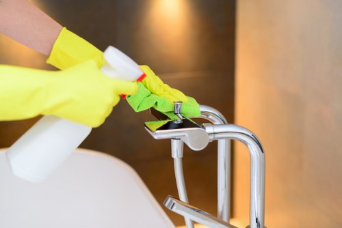 Person reviewing a cleaning complaint form and service notes